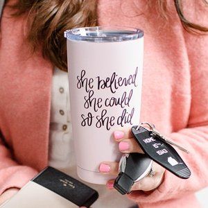 She Believed She Could So She Did Travel Mug